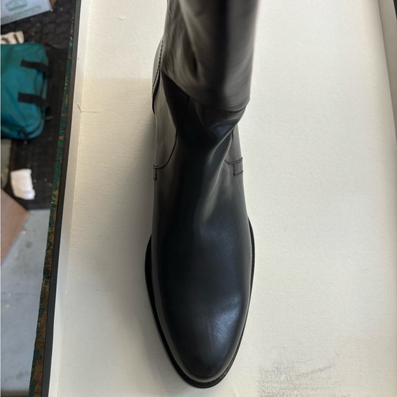 Jil Sander Leather Knee-High Riding Boots - Black - Picture 7 of 9